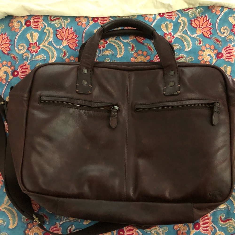 BUFFALO JACKSON TRADING CO. VINTAGE OAK WALKER LEATHER PILOT BAG